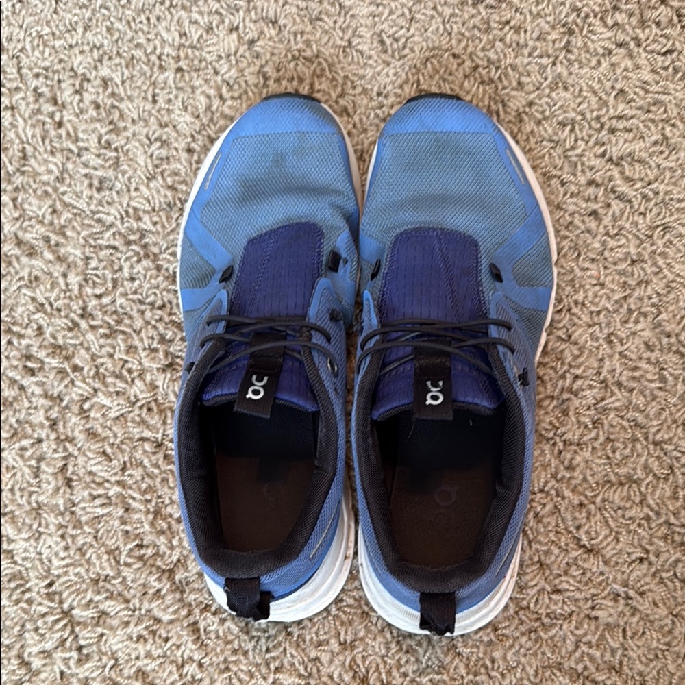 On Running Blue Slip-On Sneakers with Elastic Laces